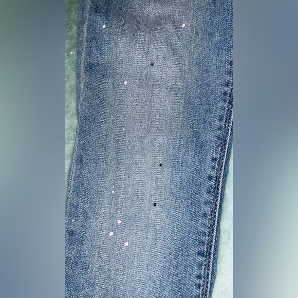 Lucky Brand Brooke Skinny Jeans Size 00 Paint Splatter Denim - Picture 3 of 9